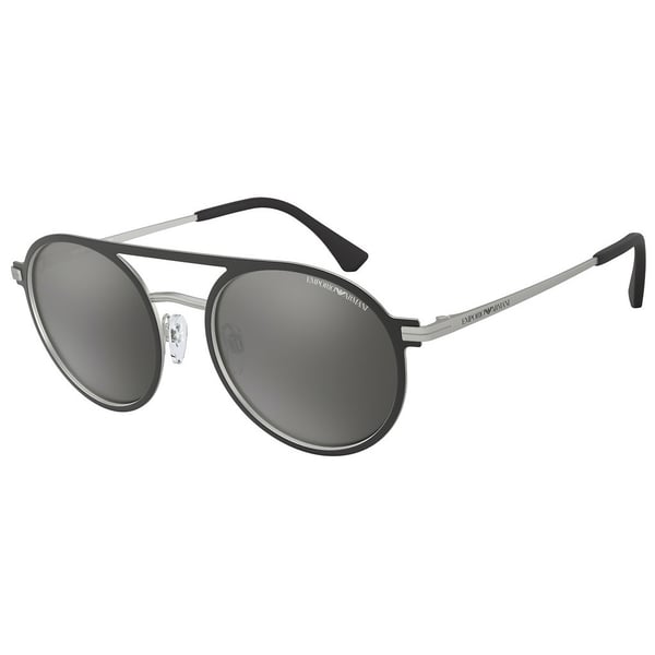 Emporio Armani Black Metal Men EM-2080-30016G-53 Sunglasses