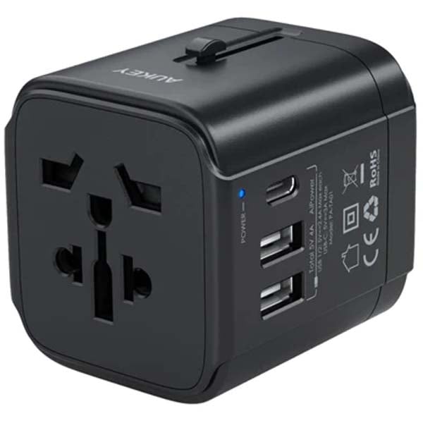 Aukey Universal Travel Adapter Black Aukey Universal Travel Adapter Black