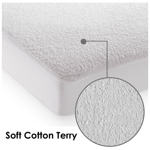Mattress Protector Terry Twin 150x200cm White Mattress Protector Terry Twin 150x200cm White