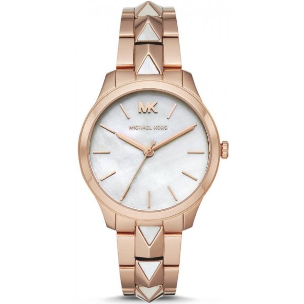 Michael Kors Runway Mercer Women's Analog Watch Metal Bracelet Michael Kors Runway Mercer Women's Analog Watch Metal Bracelet