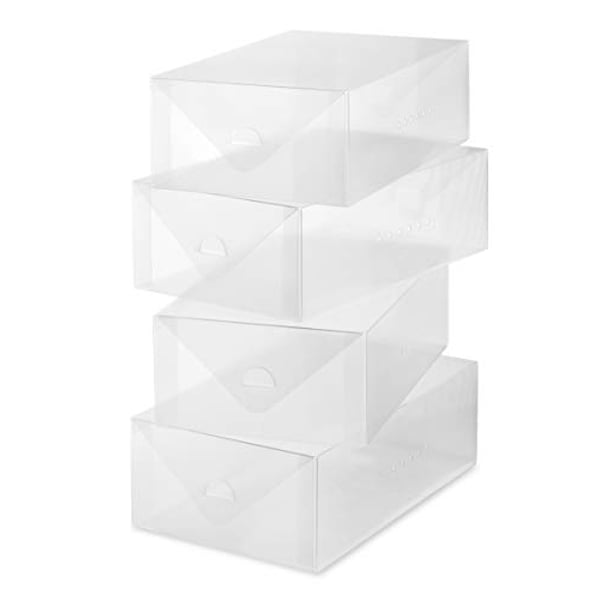 Whitmor Clear Vue Women's Shoe Box, Set Of 4, 4 Count