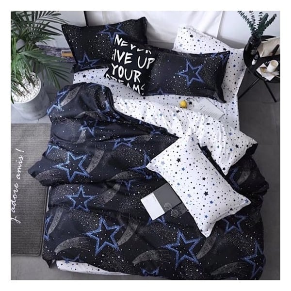 Deals For Less Blue Stars Single 4 pcs Comforter Set