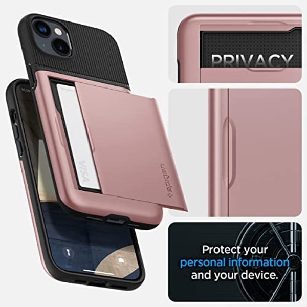 Spigen Slim Armor CS designed for iPhone 14 case cover (2022) - Rose Gold