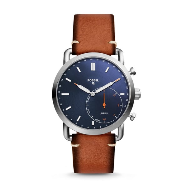 Fossil FTW1151 Hybrid Smartwatch - Q Commuter Luggage Leather