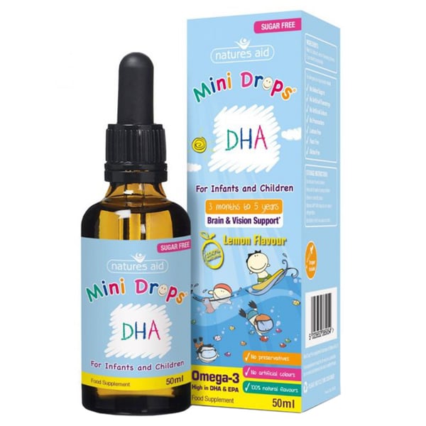 Natures Aid DHA Mini Drops For Infants & Children 50ml Natures Aid DHA Mini Drops For Infants & Children 50ml