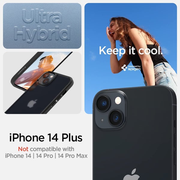 Spigen Ultra Hybrid designed for iPhone 14 Plus case cover - Frost Black Spigen Ultra Hybrid designed for iPhone 14 Plus case cover - Frost Black