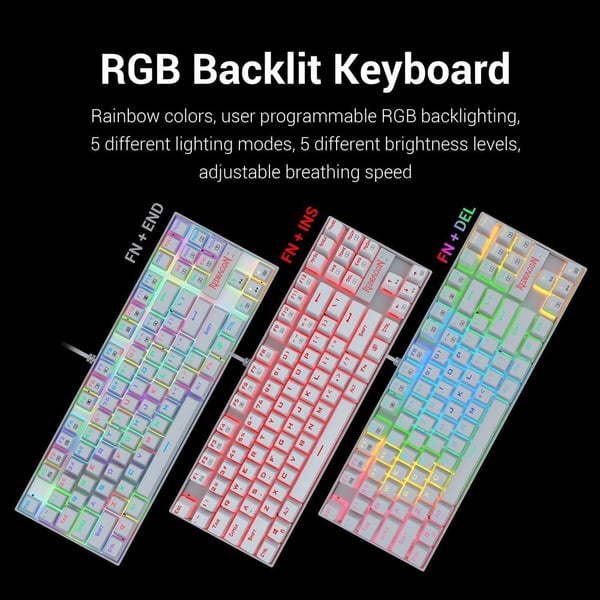 Redragon Gaming Mechanical Keyboard White