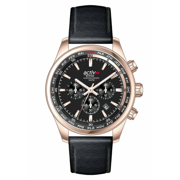 Westar Activ 90178PPN603 Analog Leather Watch For Men