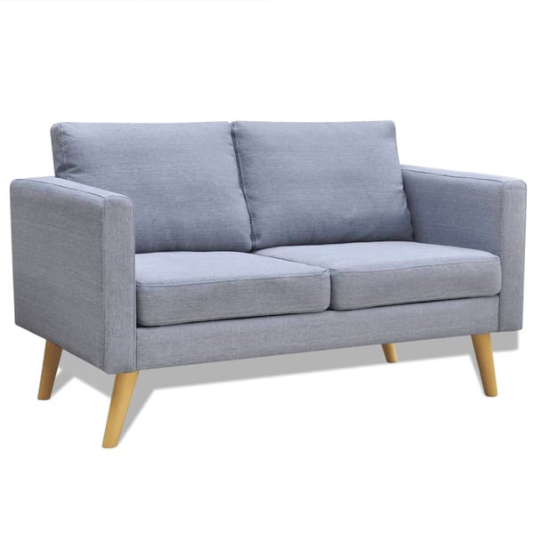Vidaxl Sofa 2-seater Fabric Light Grey