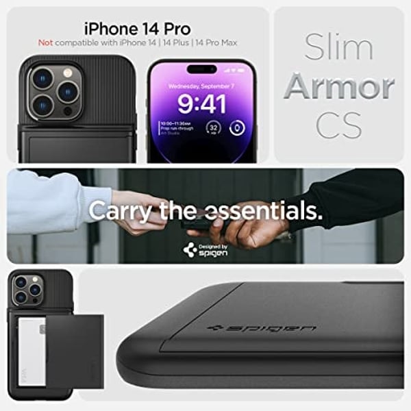 Spigen Slim Armor CS designed for iPhone 14 Pro case cover (2022) - Black Spigen Slim Armor CS designed for iPhone 14 Pro case cover (2022) - Black