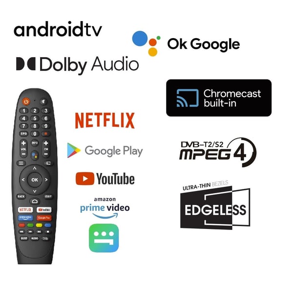 JVC 50 Inch Edgeless 4k Uhd Official Google Certified Android Smart TV LT-50N7125A JVC 50 Inch Edgeless 4k Uhd Official Google Certified Android Smart TV LT-50N7125A