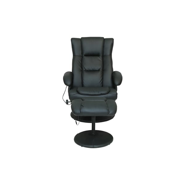 Pan Emirates Moleka Recliner With Massage & Ottoman Black