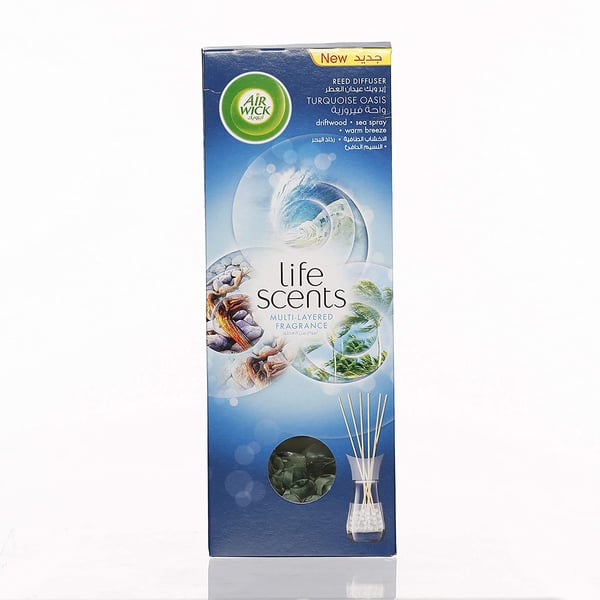 Air Wick Air Freshener Reeds Life Scents Turquoise Oasis, 30ml Air Wick Air Freshener Reeds Life Scents Turquoise Oasis, 30ml