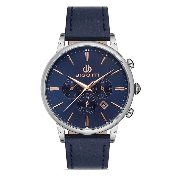 Bigotti Milano Mens Leather Strap Watch - Bg.1.10314-2 Bigotti Milano Mens Leather Strap Watch - Bg.1.10314-2