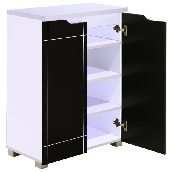 Home Style Cato Shoe Cabinet Sdc White & Black Home Style Cato Shoe Cabinet Sdc White & Black