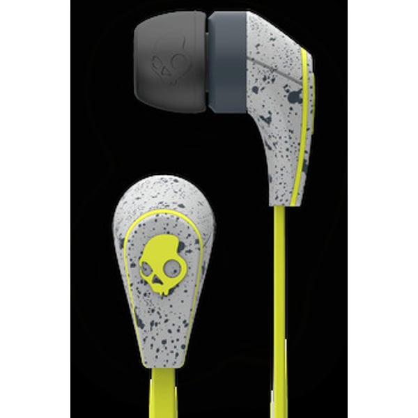 Skullcandy S2FXGM386 Fix In Ear Headphone W/ Mic3 Dark Grey/Light Grey/Hot Lime
