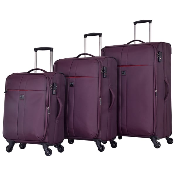 Buy Eminent 3pcs Trolley Luggage Set Purple V6101 Online in UAE | Sharaf DG