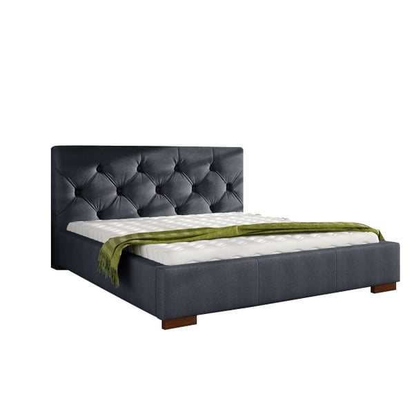 Buy Asghar Furniture – Kushion deluxe Modem Bed – Charcoal Grey, King ...