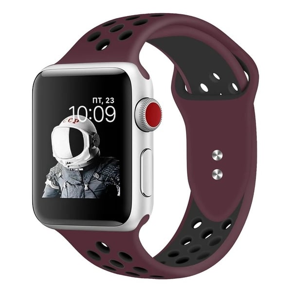 Promate OREO 42ML Apple Watch Band 42 - Maroon/Black Promate OREO 42ML Apple Watch Band 42 - Maroon/Black