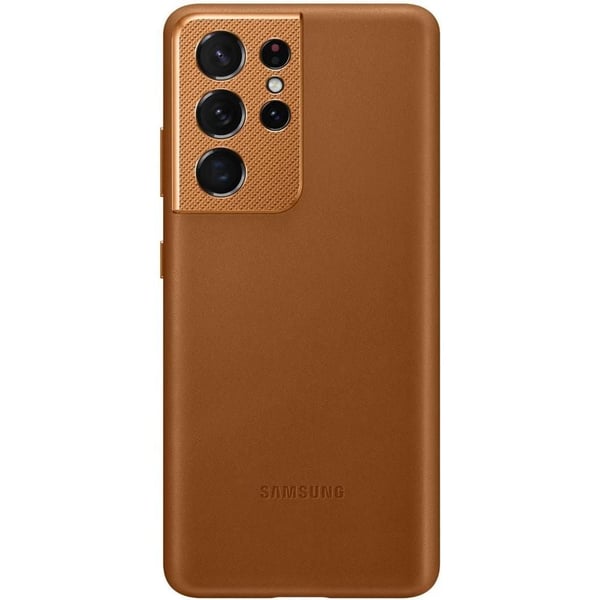 Buy Samsung Leather Cover Brown Samsung S21 Ultra Online In Uae Sharaf Dg