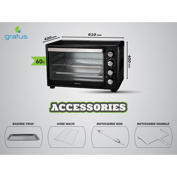 Gratus Oven Toaster Grill Gotg60tt Gratus Oven Toaster Grill Gotg60tt