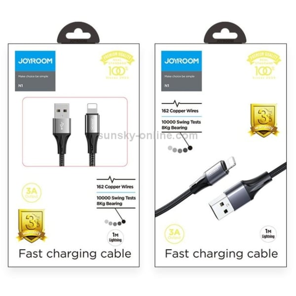 Buy online Best price of Joyroom Fast Charging Lightning Cable 0.2m