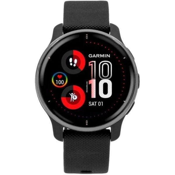 Garmin 0100249611 VENU 2 Plus GPS Smart Watch Slate Stainless Steel Bezel W/Black Case and Silicone Band Garmin 0100249611 VENU 2 Plus GPS Smart Watch Slate Stainless Steel Bezel W/Black Case and Silicone Band