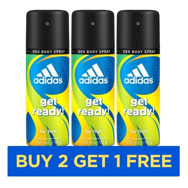 Adidas Get Ready Men 150ml - Buy 2 Get 1 Free