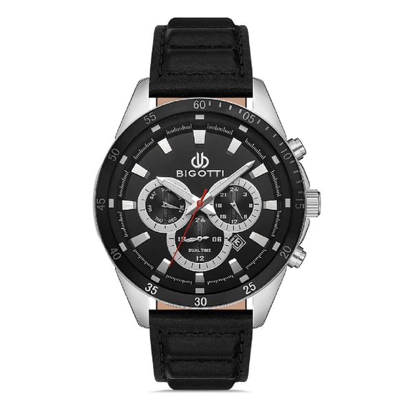 Bigotti Milano Mens Leather Strap Watch - Bg.1.10321-1 Bigotti Milano Mens Leather Strap Watch - Bg.1.10321-1