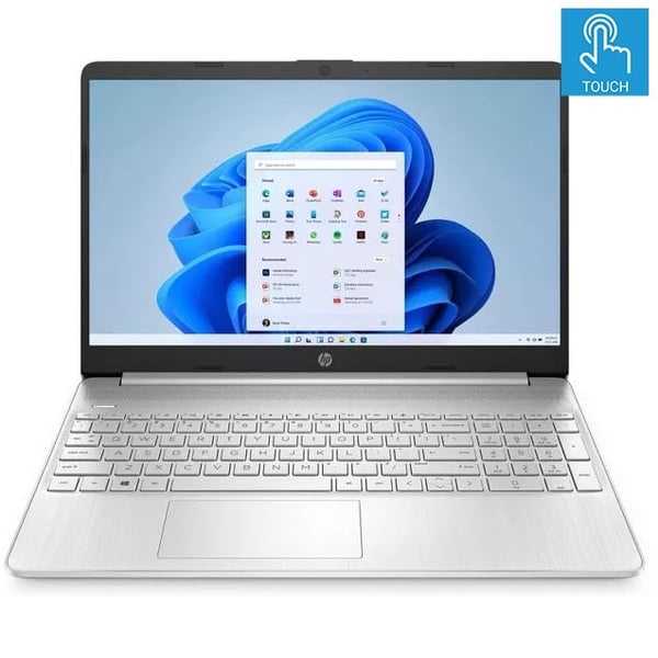 HP Notebook 15-EF2081MS Laptop AMD Ryzen- 7-5700U 1.8GHz 16GB 512GB SSD AMD Radeon Graphics Windows 11 Home 15.6inch HD Silver English Keyboard- Middle East Version
