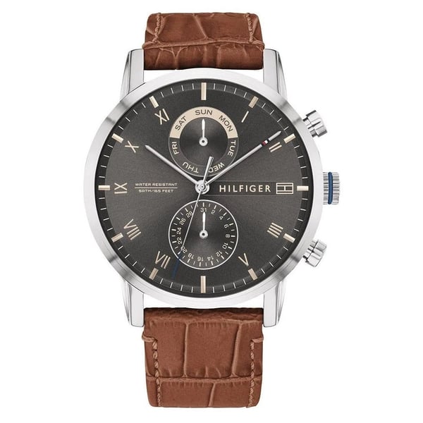 Tommy Hilfiger Kane Brown Leather Men Watch 1710398