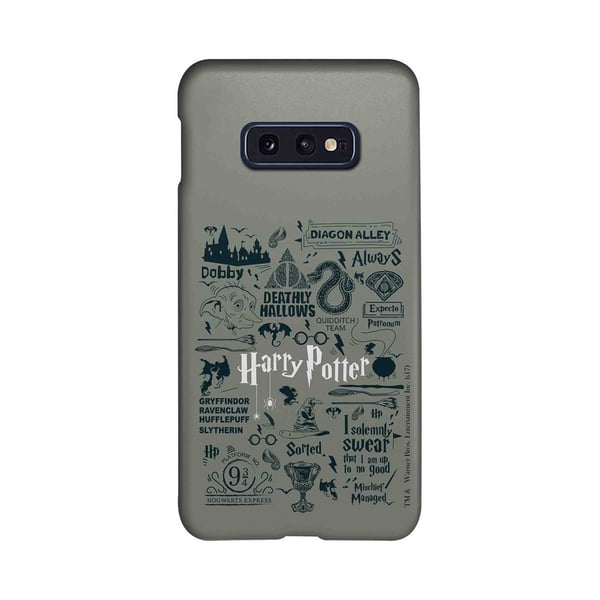 Macmerise Harry Potter Infographic Grey - Sleek Phone Case For Samsung S10e