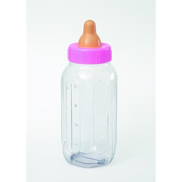 Unique- Baby Shower Favors Baby Bottle Bank 11in Pink 1pcs 10in X 4.75in