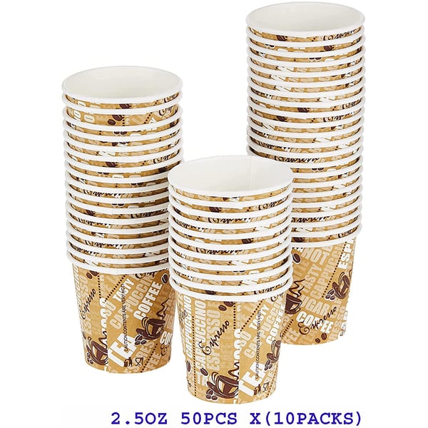 Buy Al Saqer 500piece (10 Setts) Paper Tea Cups 6.5 Ozdisposable Tea