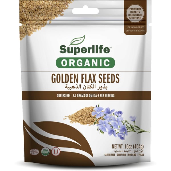 Superlife Golden Flax Seeds 454g Superlife Golden Flax Seeds 454g