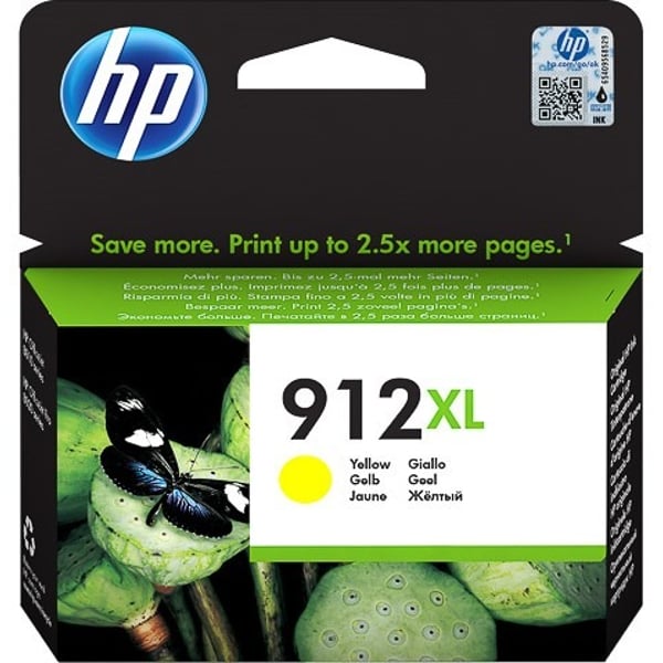 HP 912XL 3YL83AE High Yield Original Ink Cartridge Yellow HP 912XL 3YL83AE High Yield Original Ink Cartridge Yellow