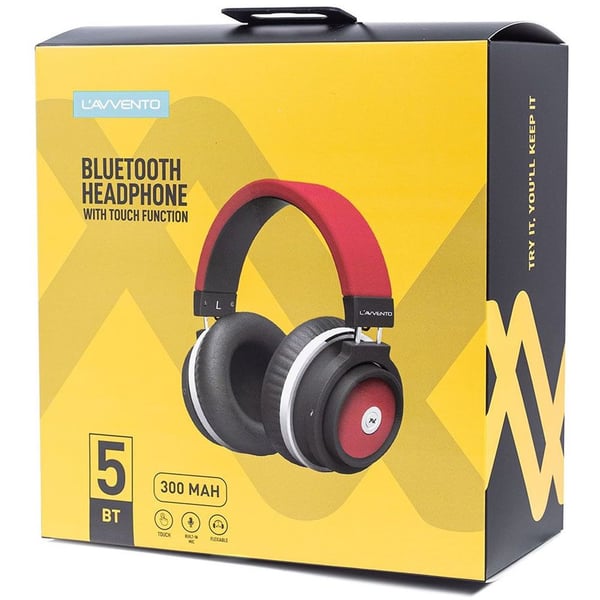 Lavvento HP15R Wireless Over Ear Headphone Red