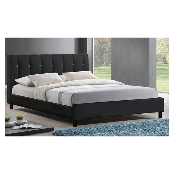 Vino Modern King Bed with Mattress Black