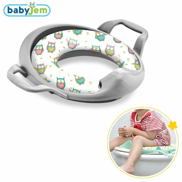 Babyjem Mega Toilet Closet Apparatus, Practical Toilet Training for Toddlers, Easy to Clean and Hygienic, Grey Color