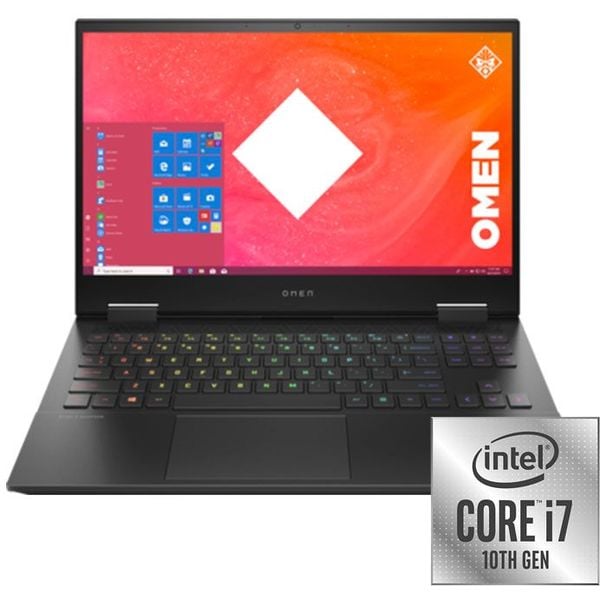 HP OMEN 15-ek0004ne Gaming Laptop - Core i7 2.6GHz 32GB 1TB 6GB Win10 15.6inch FHD Black English/Arabic Keyboard