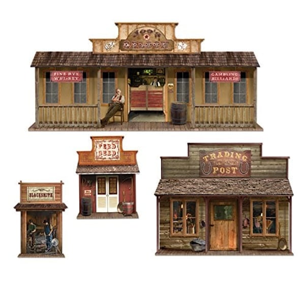 Beistle Wild West Town Props Party Accessory (1 Count) (4/Pkg)