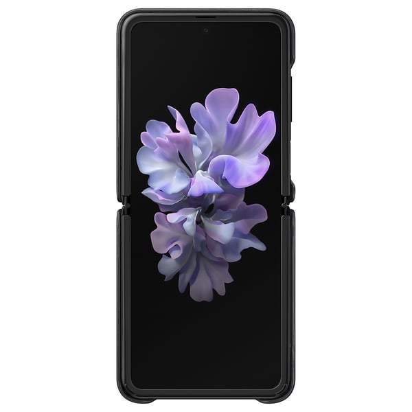 Samsung Galaxy Z Flip Leather Cover - Black Samsung Galaxy Z Flip Leather Cover - Black