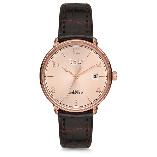 Omax Dome Series Brown Leather Analog Watch For Women DCD002R85I Omax Dome Series Brown Leather Analog Watch For Women DCD002R85I