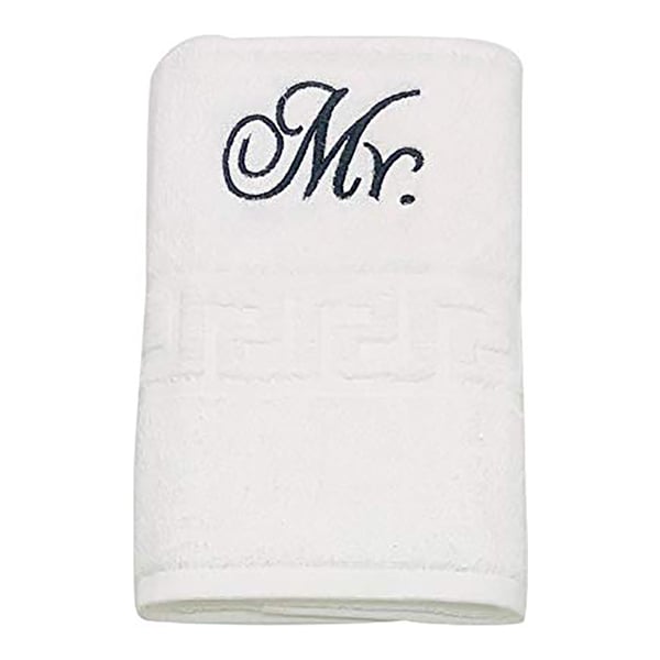 Personalized For You Cotton White Mr. Embroidery Bath Towel 70*140 cm Personalized For You Cotton White Mr. Embroidery Bath Towel 70*140 cm