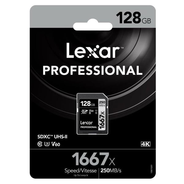 Buy Lexar 128GB SDXC Card 1667X Professional Online in UAE Sharaf DG