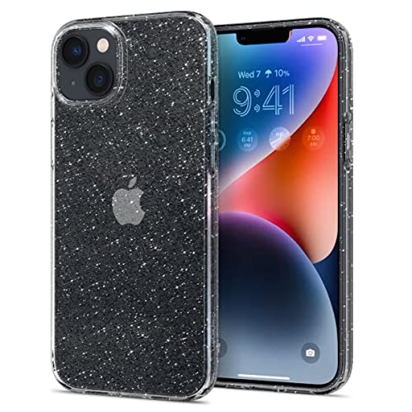 Spigen Liquid Crystal Glitter designed for iPhone 14 Plus case cover - Crystal Quartz