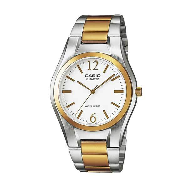 Casio Gold/Silver Stainless Steel Men Watch MTP-1253SG-7ADF