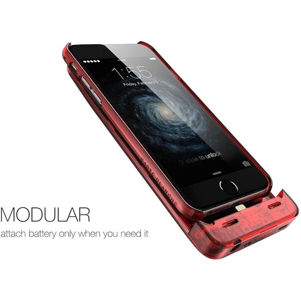 Boostcase BCHL2700IP6RBY See Thru Ruby Hybrid Power Case 2700mAh For IPhone 6