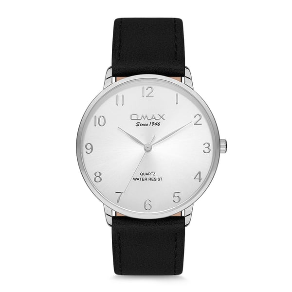Omax Classic Series Black Leather Analog Watch For Men HX02P62A Omax Classic Series Black Leather Analog Watch For Men HX02P62A