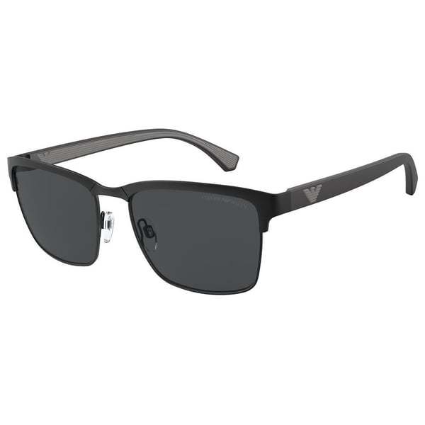 Emporio Armani Black Metal Men EM-2087-301487-56 Sunglasses
